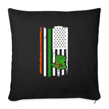Happy St. Patrick's Day Kleeblätter - Sofakissenbezug 45 x 45 cm - Schwarz - Vorne