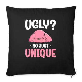 Funny Blobfish Cute Blobfish - Sofa pillowcase 17,3'' x 17,3'' (45 x 45 cm) - black - Front