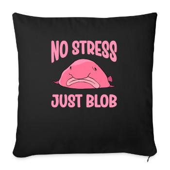 Funny Blobfish Cute Blobfish - Sofa pillowcase 17,3'' x 17,3'' (45 x 45 cm) - black - Front