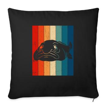 Funny Blobfish Cute Blobfish - Sofa pillowcase 17,3'' x 17,3'' (45 x 45 cm) - black - Front