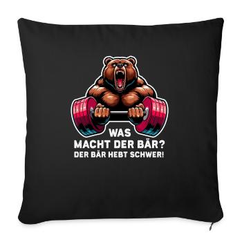 Bodybuilding Bodybuilder Fitness Geschenk Muskeln - Sofakissenbezug 45 x 45 cm - Schwarz - Vorne