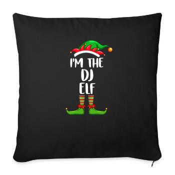 I'm The Dj Elf Shirt Matching Family Christmas - Sofa pillowcase 17,3'' x 17,3'' (45 x 45 cm) - black - Front