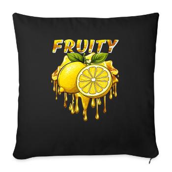 CITRON FRUITÉ - Housse de coussin décorative 45 x 45 cm - noir - Devant
