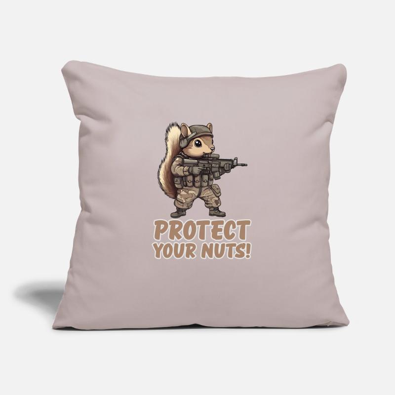 Protect Your Nuts Ninja Squirrel Sofa pillowcase 17,3'' x 17,3'' (45 x 45 cm)