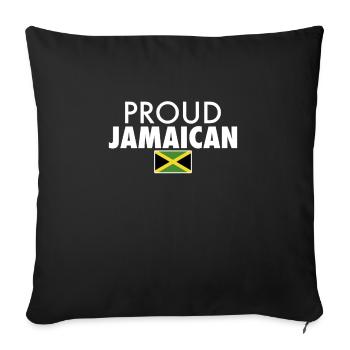 Proud Jamaican Jamaica Jamaican Flag - Sofa pillowcase 17,3'' x 17,3'' (45 x 45 cm) - black - Front
