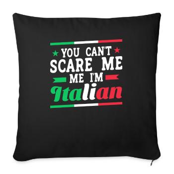 Italien Italie Drôle Dicton Idée Cadeau - Housse de coussin décorative 45 x 45 cm - noir - Devant