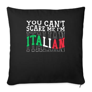 Italien Italie Drôle Dicton Idée Cadeau - Housse de coussin décorative 45 x 45 cm - noir - Devant