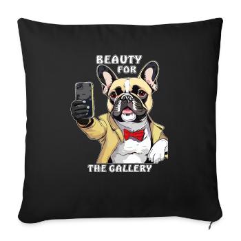 HUND SMARTPHONE BEAUTY POUR LA GALERIE - Housse de coussin décorative 45 x 45 cm - noir - Devant