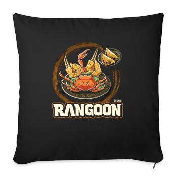 Chinese Food Crab Rangoon Meme Lustig - Sofakissenbezug 45 x 45 cm - Schwarz - Vorne