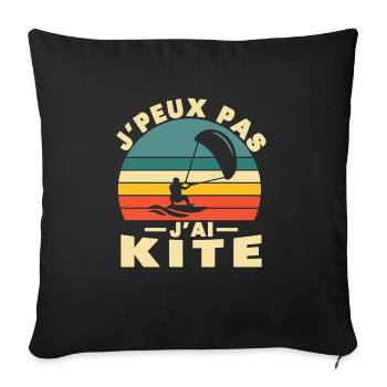 I Can't I Kite Gift Humor - Sofa pillowcase 17,3'' x 17,3'' (45 x 45 cm) - black - Front
