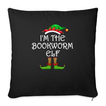 I'm The Bookworm Elf Shirt Matching Family - Sofa pillowcase 17,3'' x 17,3'' (45 x 45 cm) - black - Front