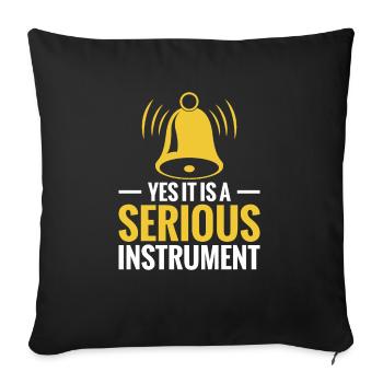 Clochettes , c’est un problème sérieux - Housse de coussin décorative 45 x 45 cm - noir - Devant