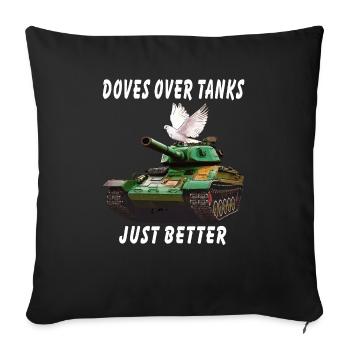 LES COLOMBES SUR LES CHARS D’ASSAUT SONT TOUT SIMPLEMENT MEILLEURES - Housse de coussin décorative 45 x 45 cm - noir - Devant