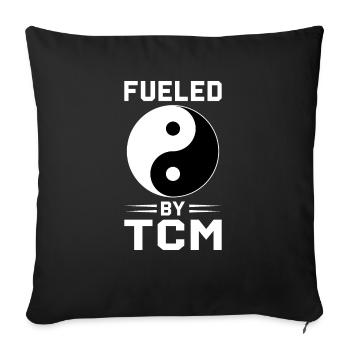 Chi Qi Ying Yang Traditional Chinese Medicine - Sofa pillowcase 17,3'' x 17,3'' (45 x 45 cm) - black - Front