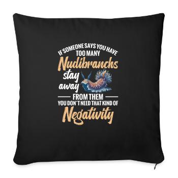 Si quelqu’un dit qu’il a trop de limaces - Housse de coussin décorative 45 x 45 cm - noir - Devant
