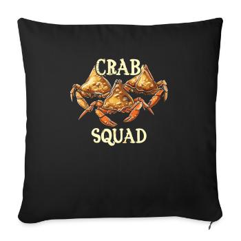 RF Chinese Food Crab Rangoon Meme Funny - Sofa pillowcase 17,3'' x 17,3'' (45 x 45 cm) - black - Front