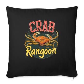 RF Chinese Food Crab Rangoon Meme Funny - Sofa pillowcase 17,3'' x 17,3'' (45 x 45 cm) - black - Front