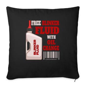 Free turn signal fluid with oil change - Sofa pillowcase 17,3'' x 17,3'' (45 x 45 cm) - black - Front