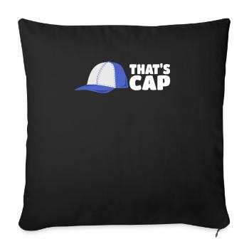 C’est la casquette Une déclaration humoristique avec style - Housse de coussin décorative 45 x 45 cm - noir - Devant