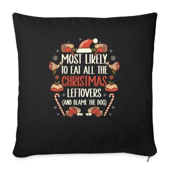 Christmas Funny Saying Xmas Food Humor - Sofa pillowcase 17,3'' x 17,3'' (45 x 45 cm) - black - Front