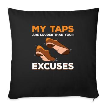 Claquettes Claquettes Claquettes Danseuse de claquettes - Housse de coussin décorative 45 x 45 cm - noir - Devant