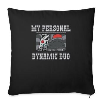 Ma télécommande personnelle de rêve et - Housse de coussin décorative 45 x 45 cm - noir - Devant