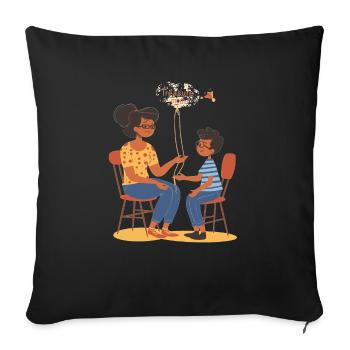 phonemisPhonemic consciousness science - Sofa pillowcase 17,3'' x 17,3'' (45 x 45 cm) - black - Front