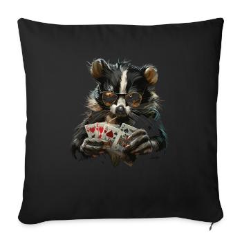 Cribbage Graphic Funny Cribbage Player - Sofa pillowcase 17,3'' x 17,3'' (45 x 45 cm) - black - Front