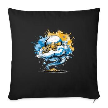 LA BULLE ET UN TOURBILLON - Housse de coussin décorative 45 x 45 cm - noir - Devant