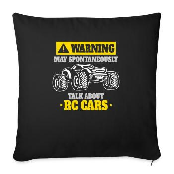 Achtung Könnte Spontan Über RC Autos Reden - Sofakissenbezug 45 x 45 cm - Schwarz - Vorne