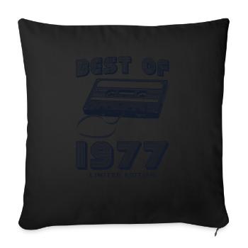 Rétro meilleur de 1977 Mixtape Vintage 48e anniversaire - Housse de coussin décorative 45 x 45 cm - noir - Devant