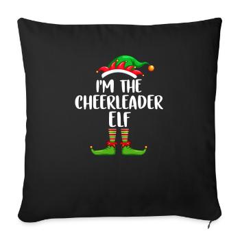 I'm The Cheerleader Elf Shirt Matching Family - Sofa pillowcase 17,3'' x 17,3'' (45 x 45 cm) - black - Front