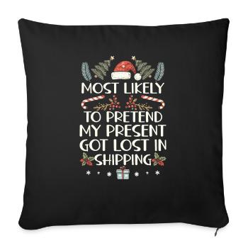 Christmas Xmas Funny Saying Humor Funny - Sofa pillowcase 17,3'' x 17,3'' (45 x 45 cm) - black - Front