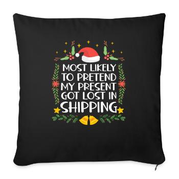 Christmas Xmas Funny Saying Humor Funny - Sofa pillowcase 17,3'' x 17,3'' (45 x 45 cm) - black - Front