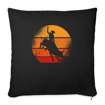 Rodeo Outfit Bull Riding - Sofa pillowcase 17,3'' x 17,3'' (45 x 45 cm) - black - Front