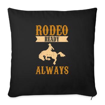 Rodeo Outfit Bull Riding - Sofa pillowcase 17,3'' x 17,3'' (45 x 45 cm) - black - Front