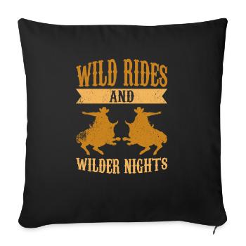 Rodeo Outfit Bull Riding - Sofa pillowcase 17,3'' x 17,3'' (45 x 45 cm) - black - Front