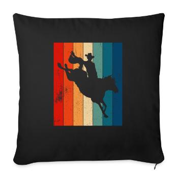 Rodeo Outfit Bull Riding - Sofa pillowcase 17,3'' x 17,3'' (45 x 45 cm) - black - Front