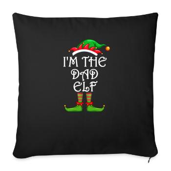 I'm The Dad Elf Shirt Matching Family Christmas - Sofa pillowcase 17,3'' x 17,3'' (45 x 45 cm) - black - Front