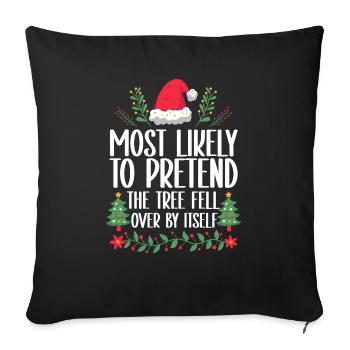 Christmas Xmas Funny Saying Humor Funny - Sofa pillowcase 17,3'' x 17,3'' (45 x 45 cm) - black - Front