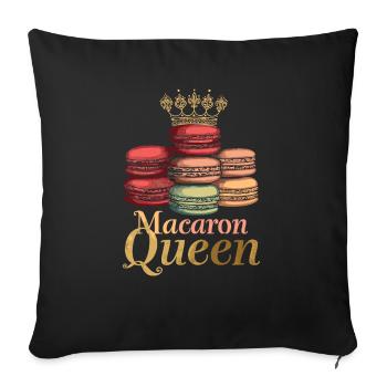 Amateurs de macarons Macaron Baker - Housse de coussin décorative 45 x 45 cm - noir - Devant