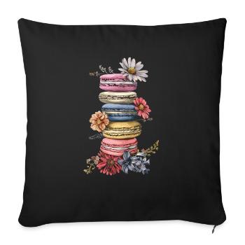 Amateurs de macarons Macaron Baker - Housse de coussin décorative 45 x 45 cm - noir - Devant