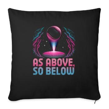 Cosmic Energy Life Energy Universal Force - Sofa pillowcase 17,3'' x 17,3'' (45 x 45 cm) - black - Front