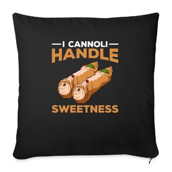 Cannoli Cannolo - Housse de coussin décorative 45 x 45 cm - noir - Devant