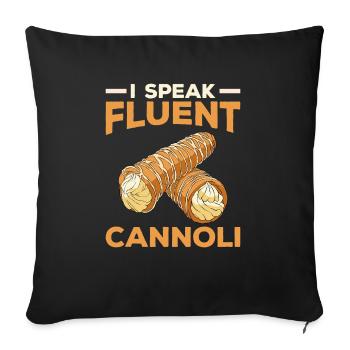 Cannoli Cannolo - Housse de coussin décorative 45 x 45 cm - noir - Devant