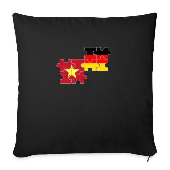 Vietnam Germany Flag German Vietnamese - Sofa pillowcase 17,3'' x 17,3'' (45 x 45 cm) - black - Front