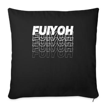 Fuiyoh Casual Lettering in Retro Style - Sofa pillowcase 17,3'' x 17,3'' (45 x 45 cm) - black - Front