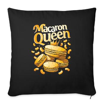 Macaron lovers Macaron Baker - Sofa pillowcase 17,3'' x 17,3'' (45 x 45 cm) - black - Front
