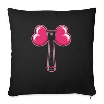 K-Pop Musique pop coréenne Corée du Sud Kpop Lightstick - Housse de coussin décorative 45 x 45 cm - noir - Devant