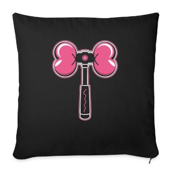K-Pop Korean Pop Music South Korea Kpop Lightstick - Sofa pillowcase 17,3'' x 17,3'' (45 x 45 cm) - black - Front